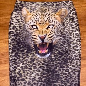 Cheetah Print Bandage Skirt